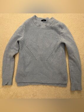 J. Crew Light Blue Knit Crewneck Sweater